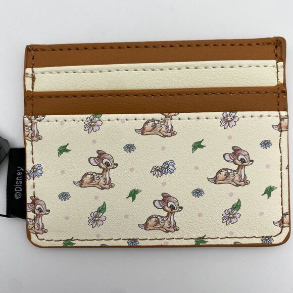 Disney Loungefly Wallet Bambi & Spring Flowers Sketch Slim ID Cardholder - Picture 2 of 6